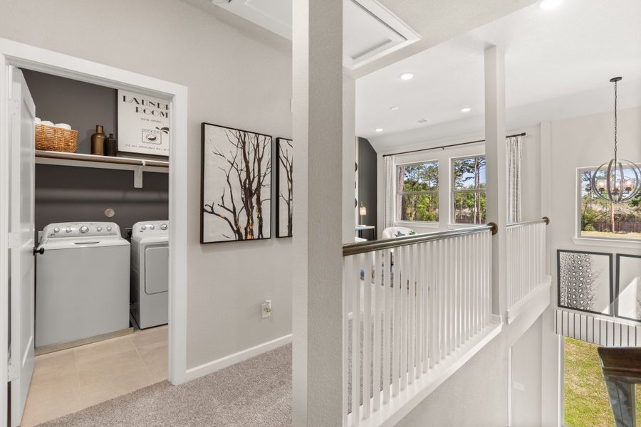 Furnished interior view inside a new home in The Woodlands Hills, Willis (Image 8).