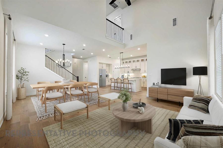 Furnished interior view inside a new home in Parkside On The River: 50ft. lots, Georgetown (Image 11). Furnished interior view inside a new home in Parkside On The River: 50ft. lots, Georgetown (Image 11).