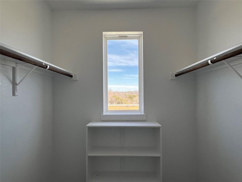 View of walk in closet