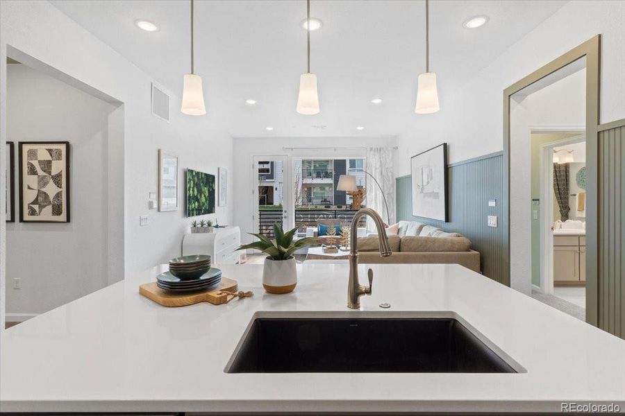 Furnished interior view inside a new home in Gateway Commons, Denver (Image 4).