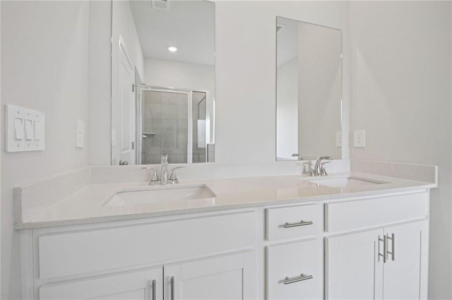 Furnished interior view inside a new home in Northwoods at Mirror Lake, Villa Rica (Image 17).