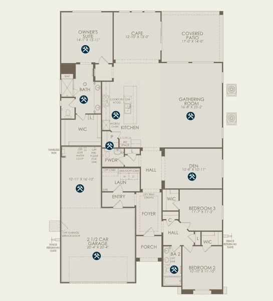 2D floor plan layout of this home in Allen Ranches, Litchfield Park, AZ (Image 4). 2D floor plan layout of this home in Allen Ranches, Litchfield Park, AZ (Image 4).