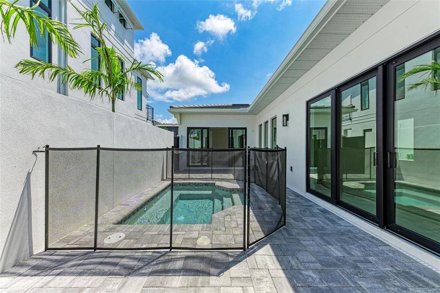 Exterior details and patio area of a home in Aqua Single Family Homes, Bradenton (Image 1). Exterior details and patio area of a home in Aqua Single Family Homes, Bradenton (Image 1).