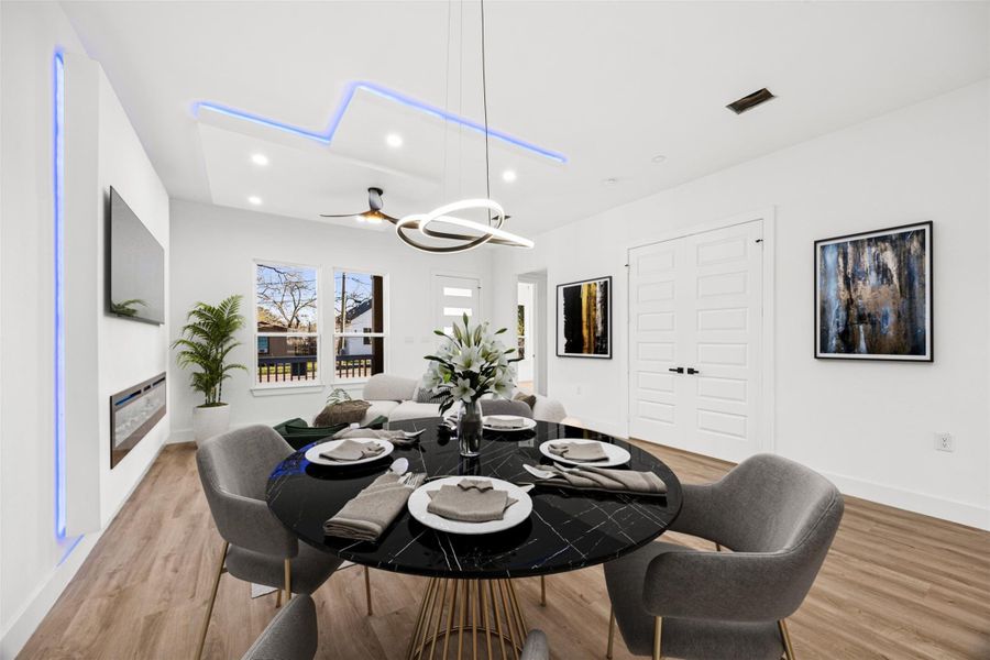 Dining area, virtually staged Dining area, virtually staged