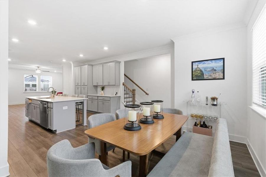 Furnished interior view inside a new home in Towns At Peachtree Corners, Peachtree Corners (Image 25).