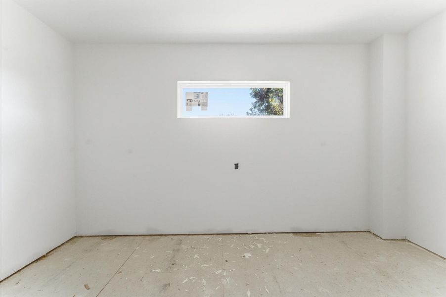 Oversized walk-in closet off primary bathroom. Oversized walk-in closet off primary bathroom.