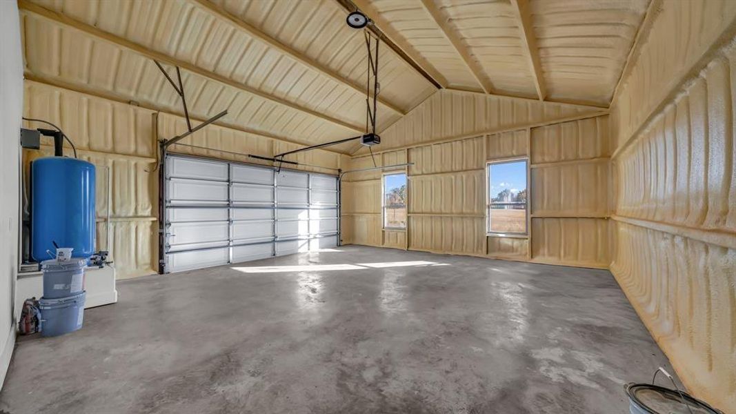 Oversized insulated garage! Oversized insulated garage!