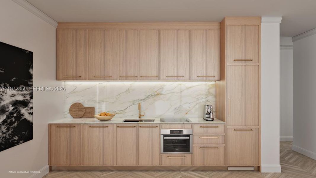 Furnished interior view inside a new home in , Miami (Image 6).