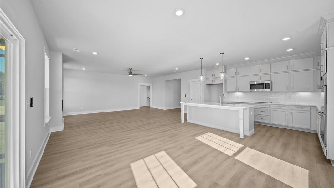 Representative furnished interior of a home built from the Wakefield - Finished Basement by DRB Homes in Pinebrook, Woodruff (Image 10).