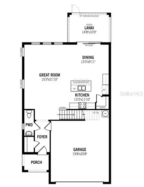 2D floor plan layout of this home in Sanderling, Palmetto, FL (Image 2). 2D floor plan layout of this home in Sanderling, Palmetto, FL (Image 2).
