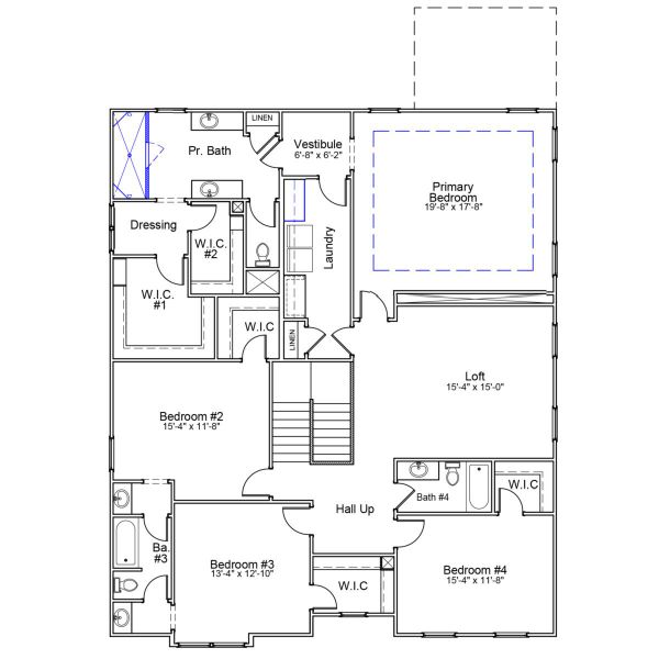 2D floor plan layout of this home in Grand Park, Leland, NC (Image 4). 2D floor plan layout of this home in Grand Park, Leland, NC (Image 4).