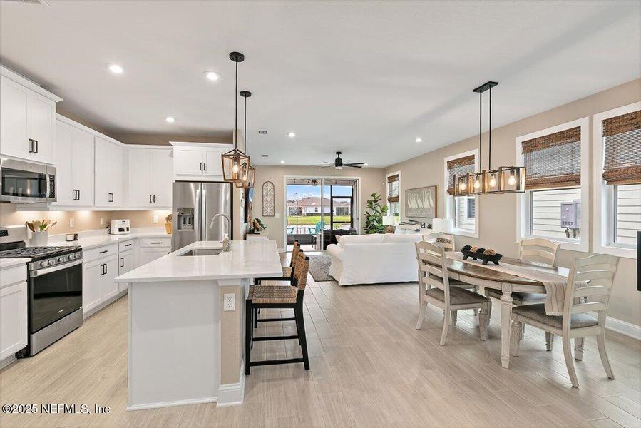 Furnished interior view inside a new home in RiverTown - WaterSong, St. Johns (Image 11).