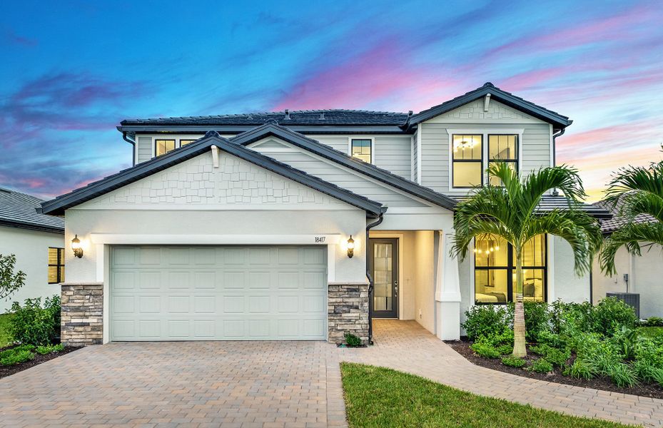 Representative exterior photo of a completed home built from the Yorkshire by Pulte Homes in Grandura, Sarasota, FL (Image 22).