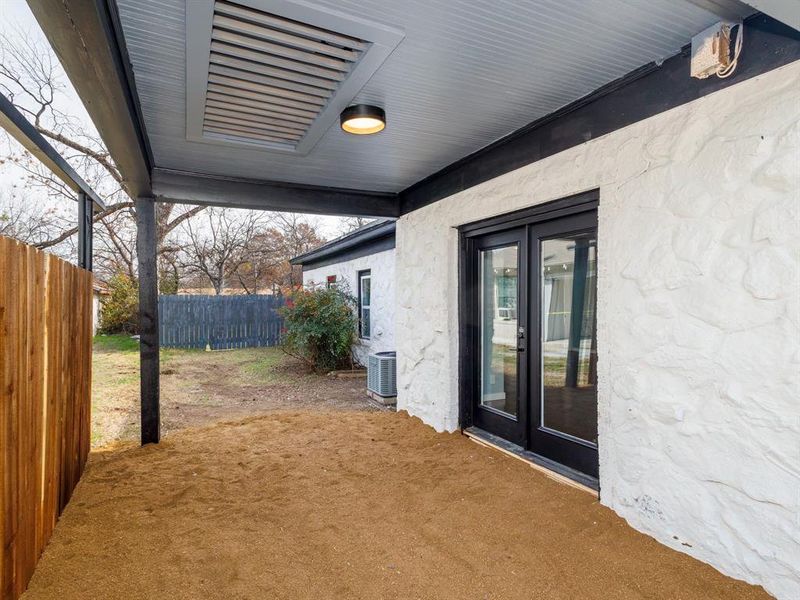 Exterior details and patio area of a home in , Brownwood (Image 21). Exterior details and patio area of a home in , Brownwood (Image 21).