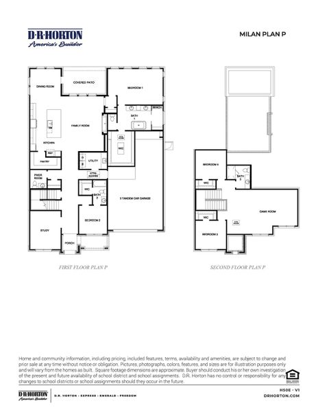 2D floor plan layout for the Milan by D.R. Horton in Friendswood Trails, Friendswood, TX (Image 4). 2D floor plan layout for the Milan by D.R. Horton in Friendswood Trails, Friendswood, TX (Image 4).