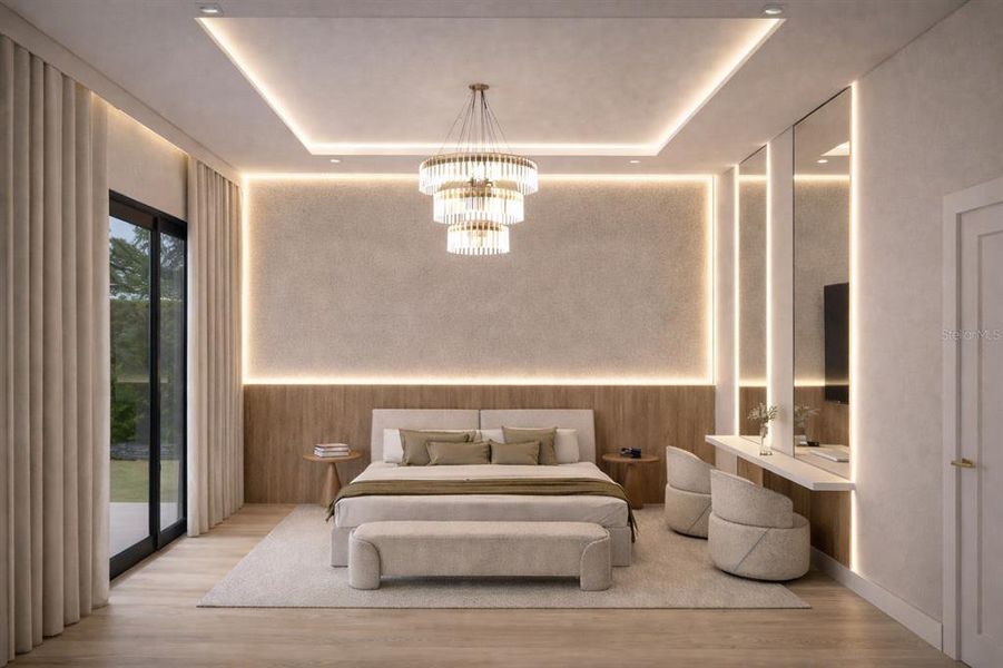 Furnished interior view inside a new home in , Orlando (Image 10).