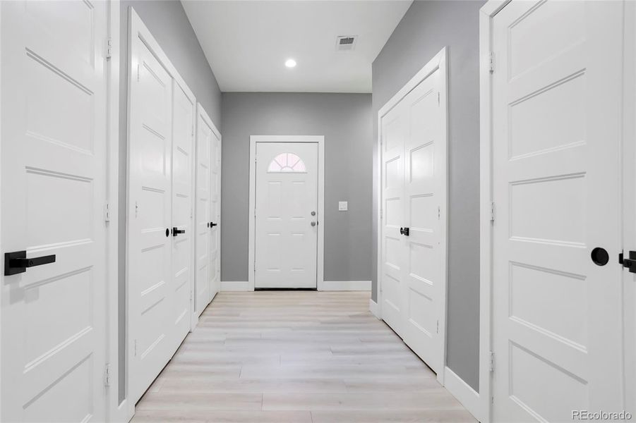 Hallway to the garage, All storage closets
