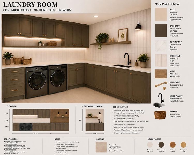 This is what your laundry room area will look like with our "finishes" upon completion of construction.
