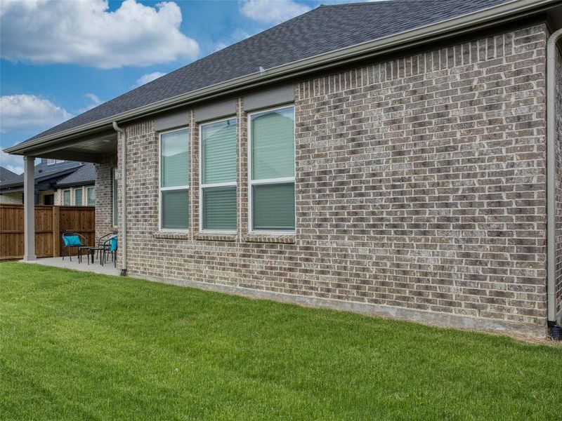 Exterior details and patio area of a home in , Prosper (Image 27). Exterior details and patio area of a home in , Prosper (Image 27).