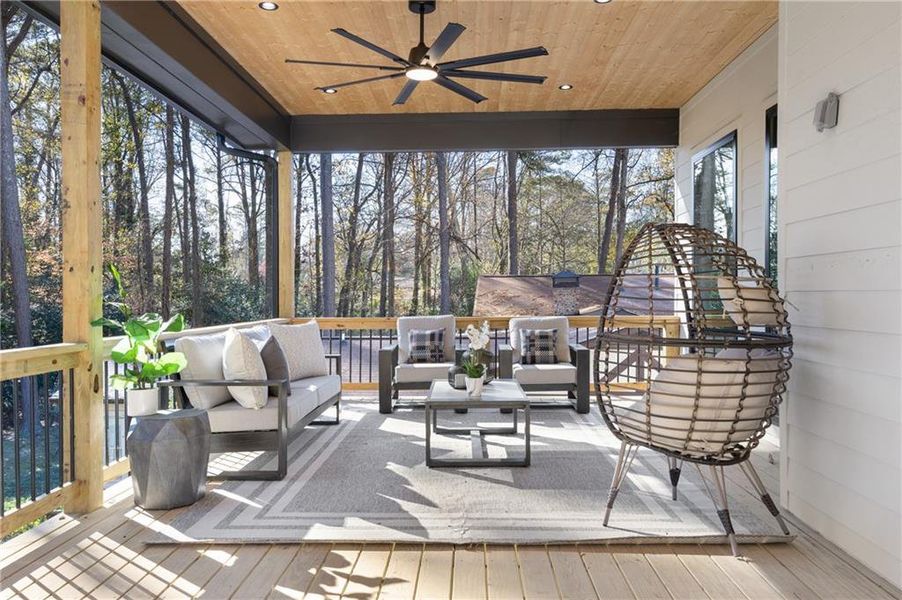 Exterior details and patio area of a home in , Sandy Springs (Image 31). Exterior details and patio area of a home in , Sandy Springs (Image 31).