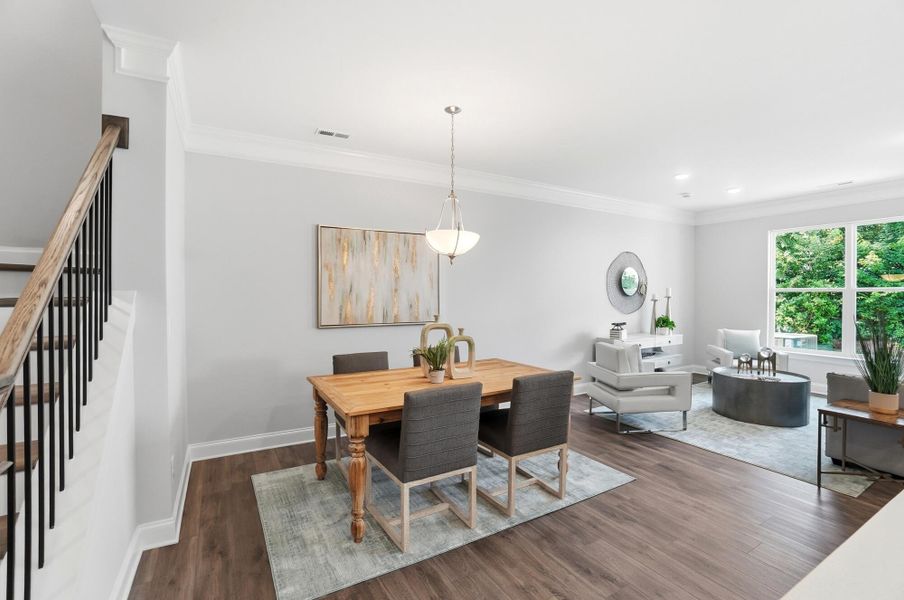 Furnished interior view inside a new home in Harrisburg Village Townhomes, Harrisburg (Image 15).