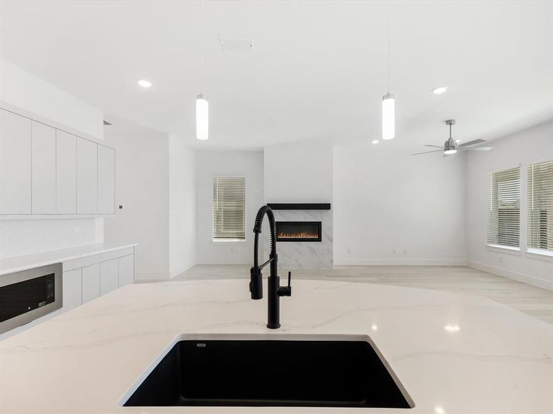 Furnished interior view inside a new home in Royal Court, Little Elm (Image 6). Furnished interior view inside a new home in Royal Court, Little Elm (Image 6).