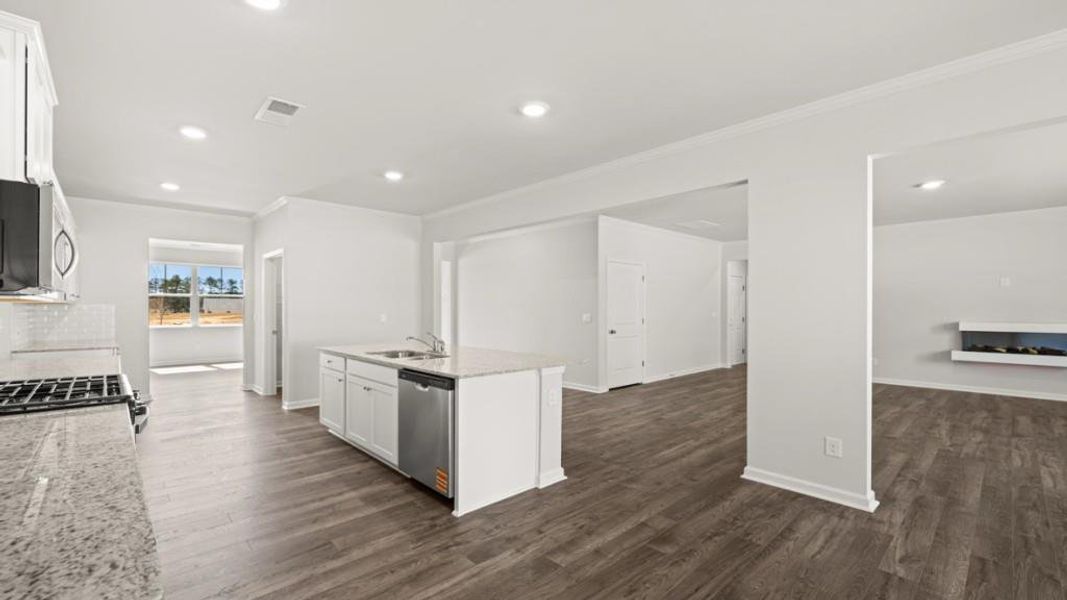 Furnished interior view inside a new home in Thompson Ridge, Dallas (Image 4). Furnished interior view inside a new home in Thompson Ridge, Dallas (Image 4).