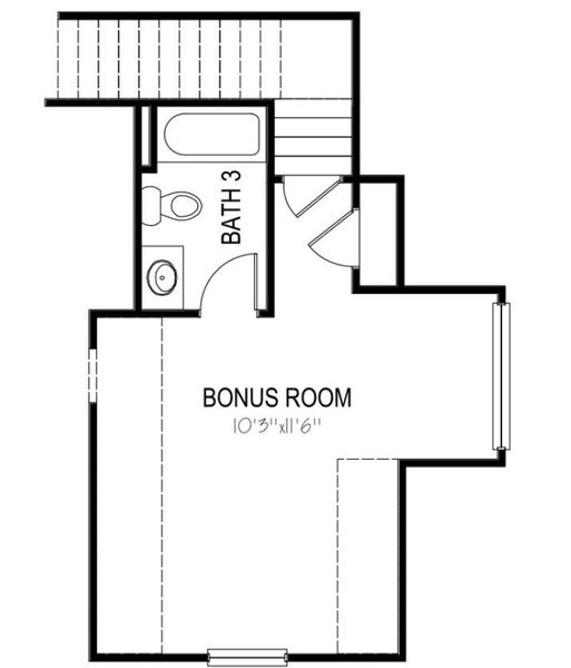 2D floor plan layout of this home in Walker's Pointe, Anderson, SC (Image 3).