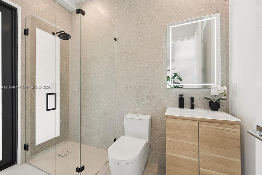 Furnished interior view inside a new home in , Miami (Image 20).