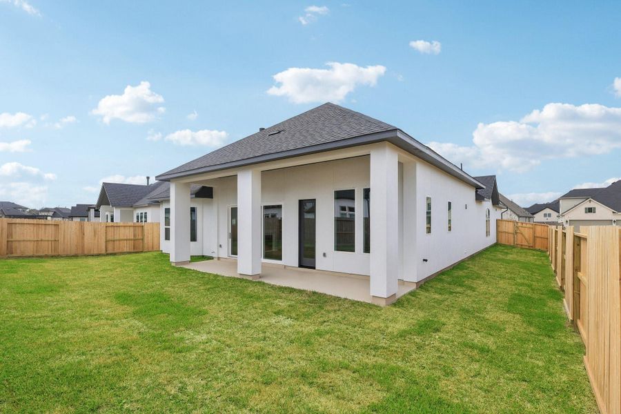 Exterior details and patio area of a home in Sienna 65', Missouri City (Image 21).