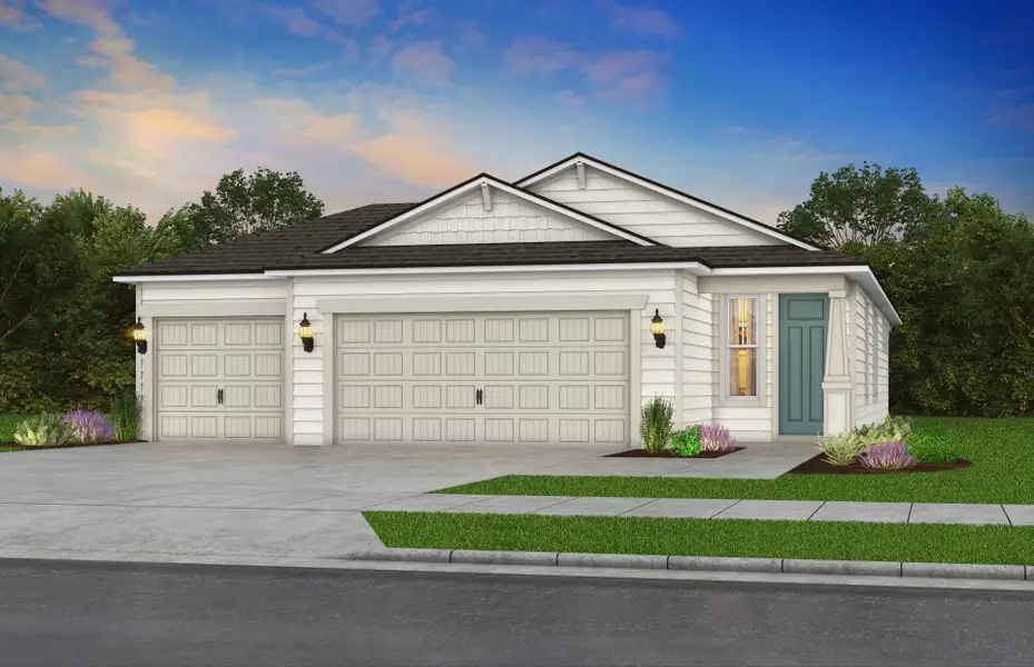 Representative exterior photo of a completed home built from the Hallmark Select by Pulte Homes in Seminole Palms, Palm Coast, FL (Image 21).