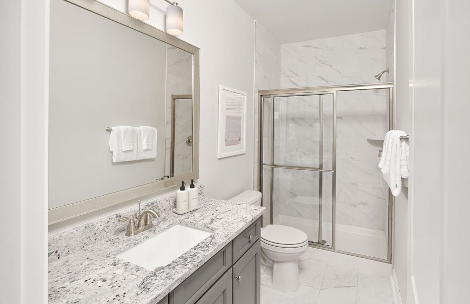 Representative furnished interior of a home built from the Byrnes 3 Story by Pulte Homes in Long Savanna, Charleston (Image 4).