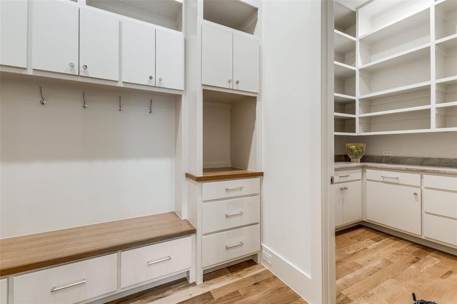 Mud room and appliance pantry