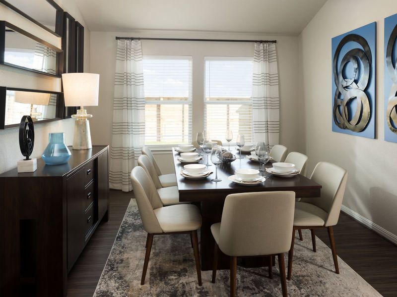 Furnished interior view inside a new home in Butler Farms - Boulevard Collection, Liberty Hill (Image 3).