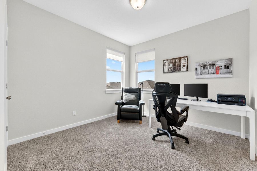 4th bedroom being used as their office/ craft room.