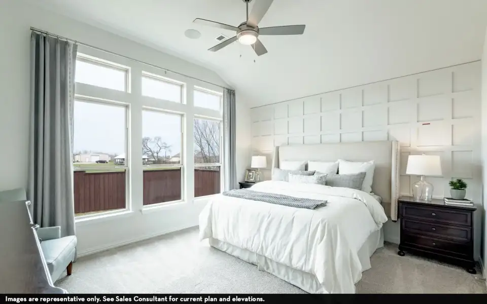 Furnished interior view inside a new home in The Woodlands at Medina Hills, Mico (Image 10).
