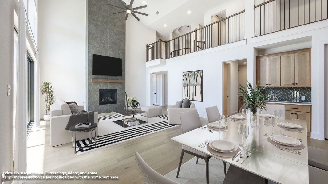 Furnished interior view inside a new home in Palmera Ridge, Leander (Image 4). Furnished interior view inside a new home in Palmera Ridge, Leander (Image 4).