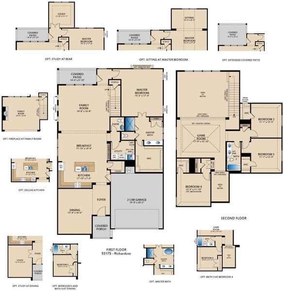2D floor plan layout for the Richardson by Pacesetter Homes in Timberbrook, Justin, TX (Image 6). 2D floor plan layout for the Richardson by Pacesetter Homes in Timberbrook, Justin, TX (Image 6).