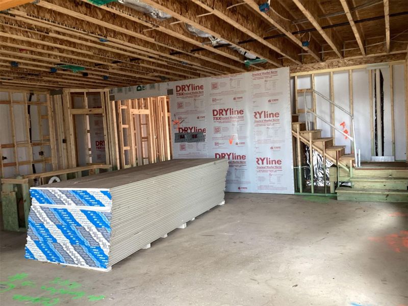 In-progress construction of a new home in Lariat, Liberty Hill, TX (Image 23).