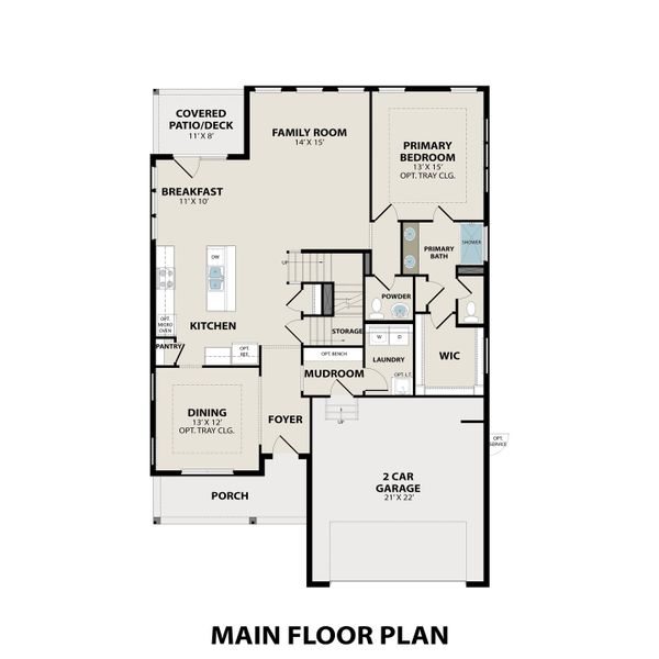 2D floor plan layout of this home in Mercer Meadows, Royse City, TX (Image 3).