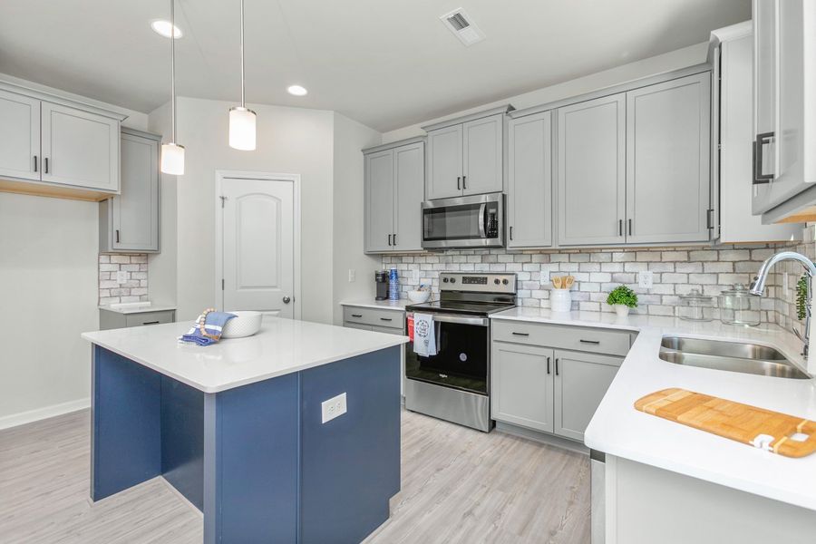 Representative furnished interior of a home built from the Dayton by Keystone Homes NC in The Wilcox, Greensboro (Image 8).