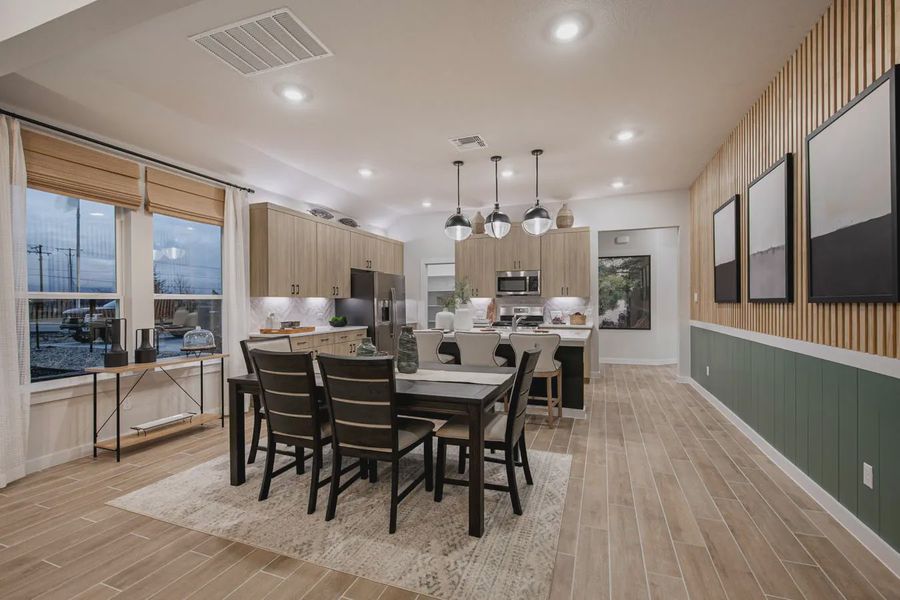 Furnished interior view inside a new home in Stream Waters, Buda (Image 11).