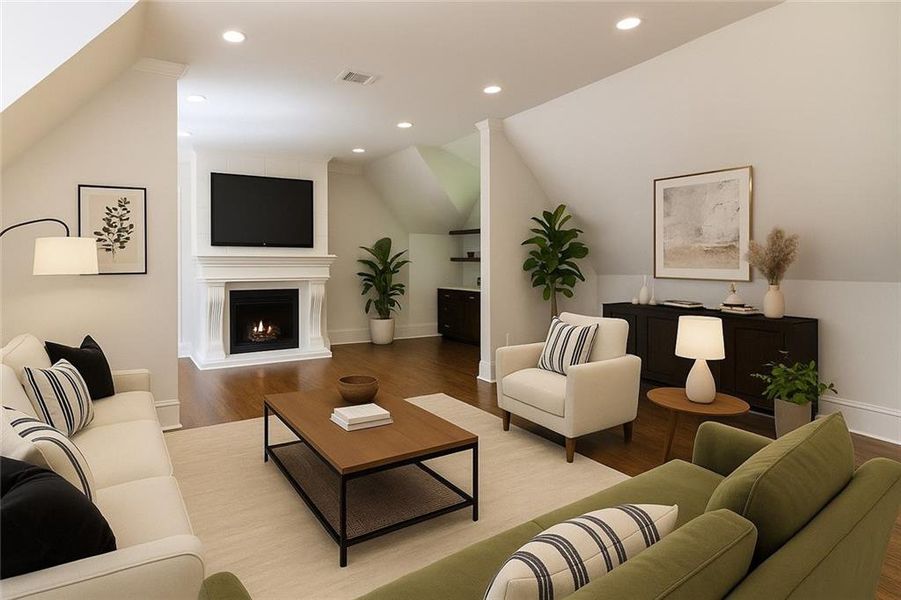 Furnished interior view inside a new home in , Roswell (Image 10).