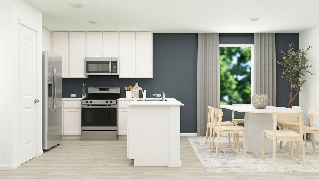 Pics are not of actual home.  They are a representative of a home of the same floor plan