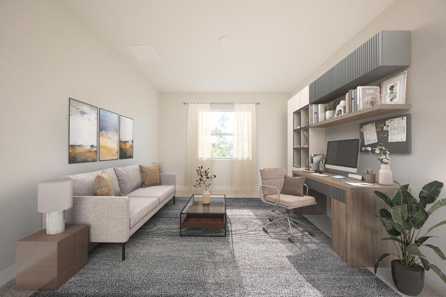 Virtual Staging Cottage---Den-as-Office