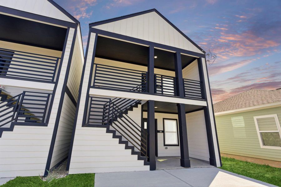 Front exterior of a new home in , Houston, TX, highlighting curb appeal (Image 22).