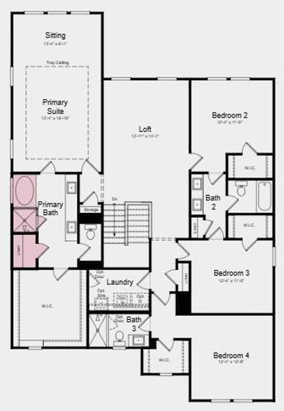 2D floor plan layout of this home in Bennett Farm, Loganville, GA (Image 2). 2D floor plan layout of this home in Bennett Farm, Loganville, GA (Image 2).