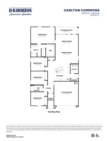 2D floor plan layout of this home in Carlton Commons, Casa Grande, AZ (Image 4).