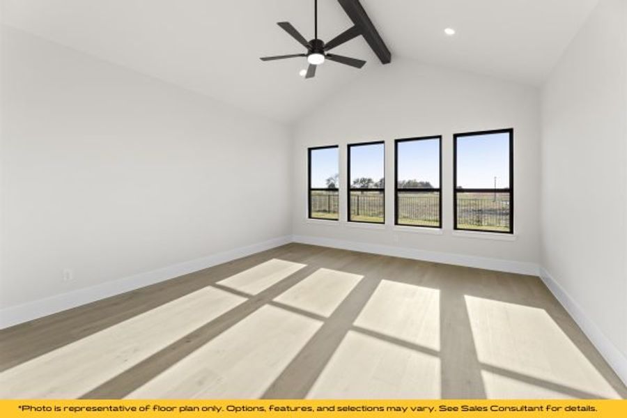 Representative unfurnished interior of a home built from the Bali by Stonefield Homes in Heath Golf and Yacht Club, Rockwall (Image 27).