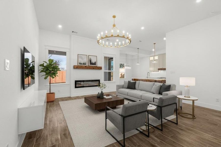 Furnished interior view inside a new home in , Fort Worth (Image 10).